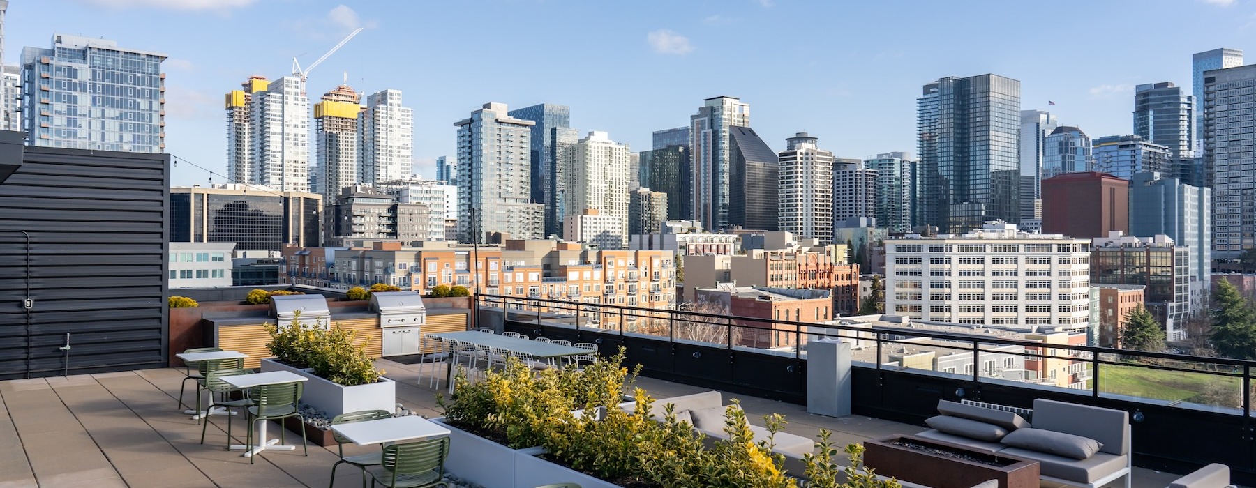 a rooftop view of a city